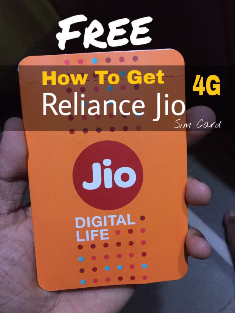 How to get RelianQce Jio 4G sim for free