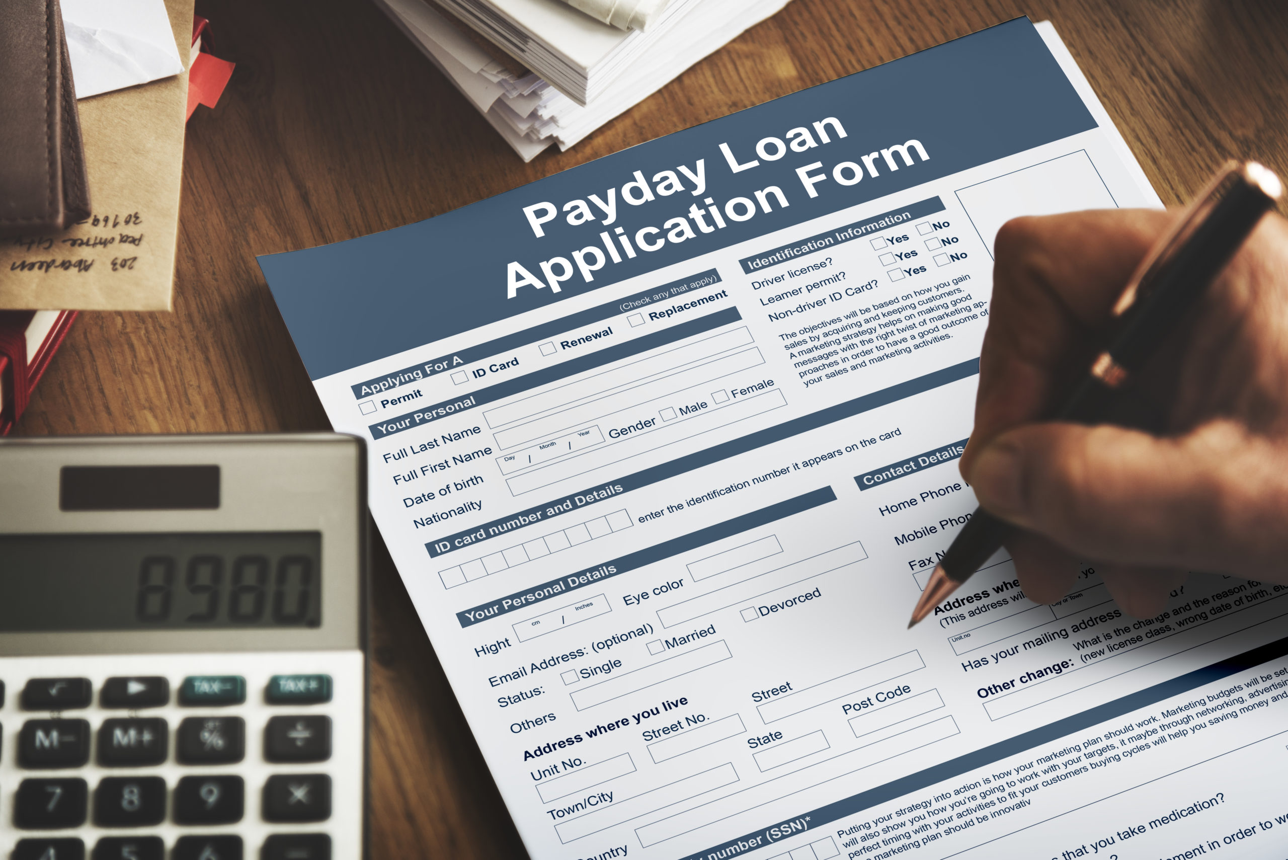 Payday Loan Application Form Salary Debt